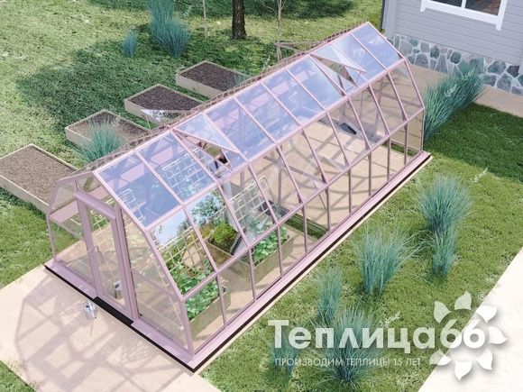 Теплица Рада Исеть под стекло, ширина 3 метра (Калькулятор)